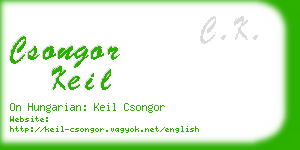 csongor keil business card